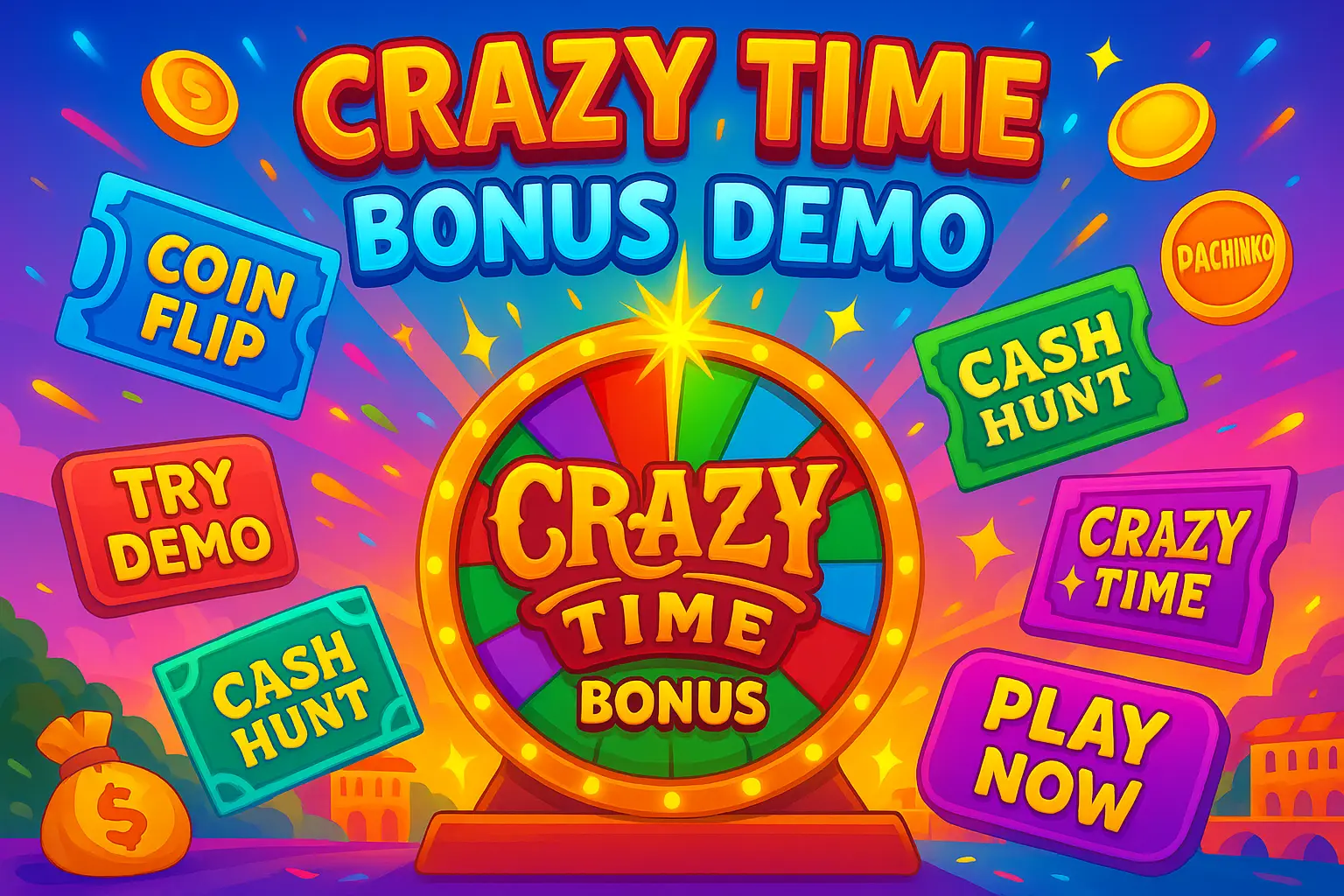 Crazy Time bonus rounds demo